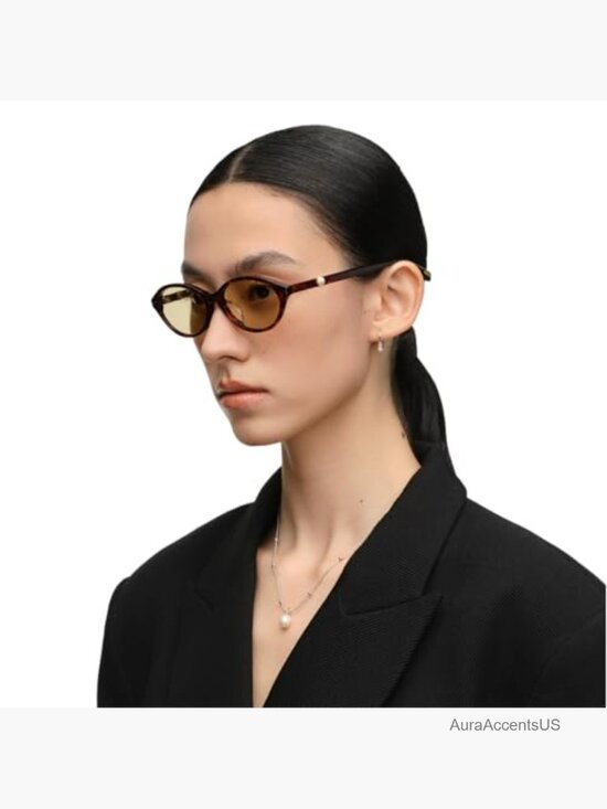 Retro Oval Polarized Sunglasses Geek Chic Y2K Acetate Frame main image 6